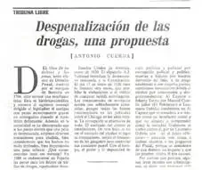 Despenalización de las drogas, una propuesta