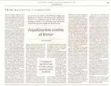 Legalización contra el terror