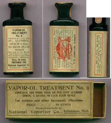 Vapor-Ol Treatment No. 6 opium hacia 1890