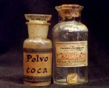 Polvo de coca y clorhidrato de cocaína Boehringer (1923)