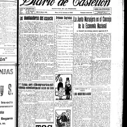 Portada del periódico «Diario de Castellón»