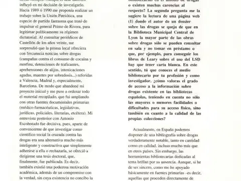 Drogas y bibliotecas públicas: Entrevista a Juan Carlos Usó